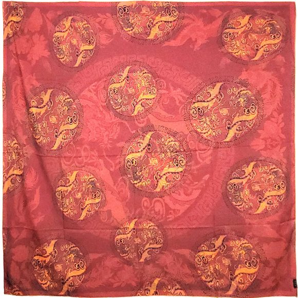 NWT Double Sided Silk Scarf 53"x53" Large Square Shawl Wrap SJJL 3242 - Picture 8 of 9